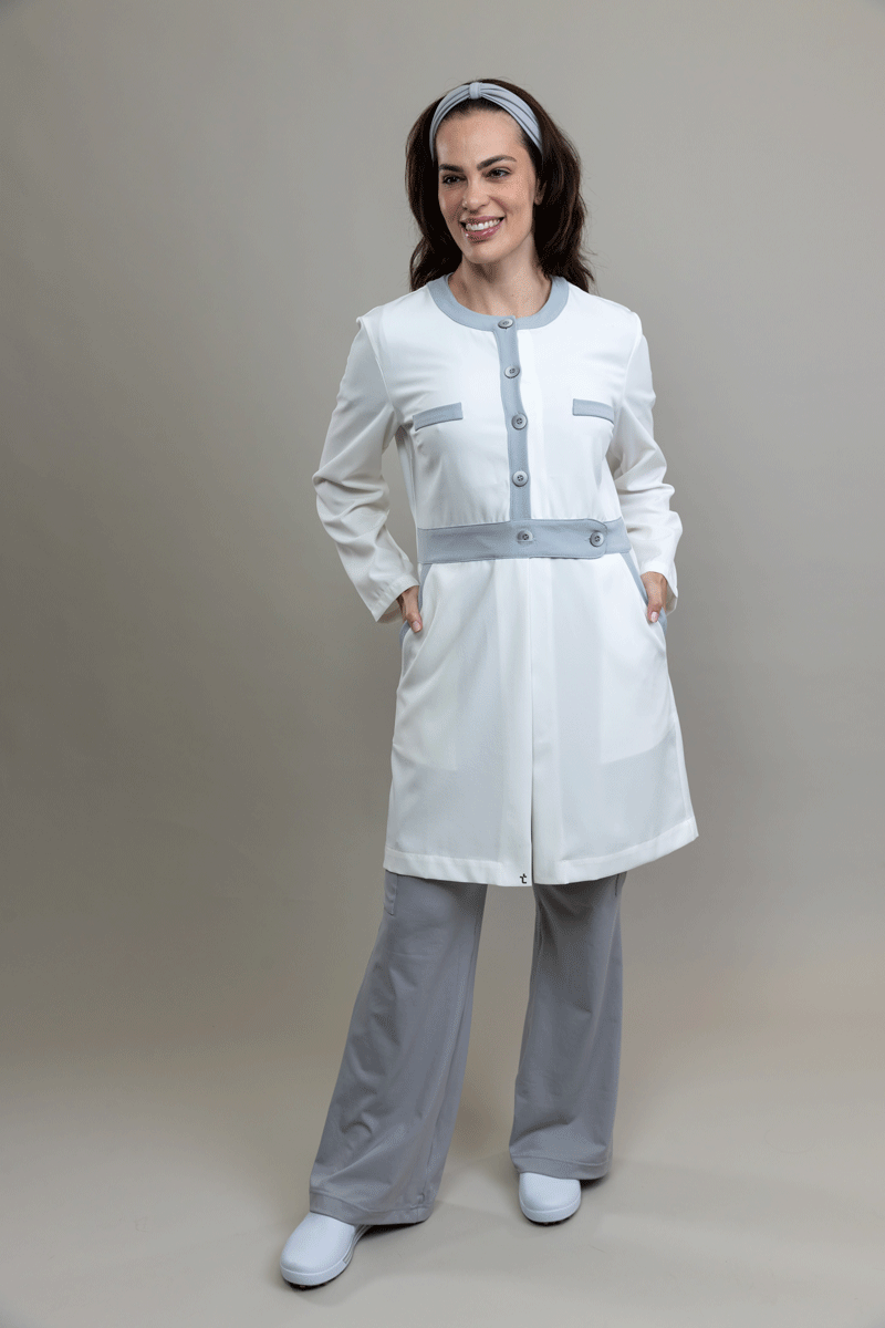 Jaleco Linea ALLOY - Feminino - Branco Soft