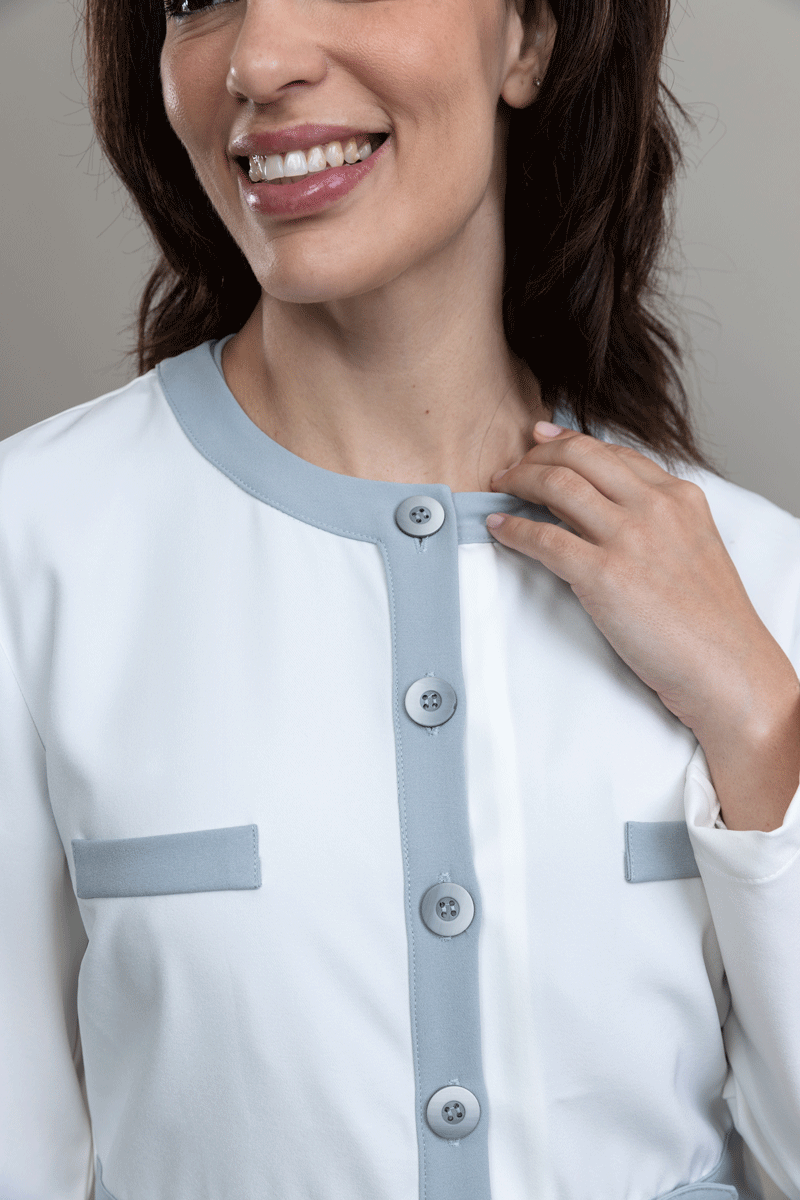 Jaleco Linea ALLOY - Feminino - Branco Soft