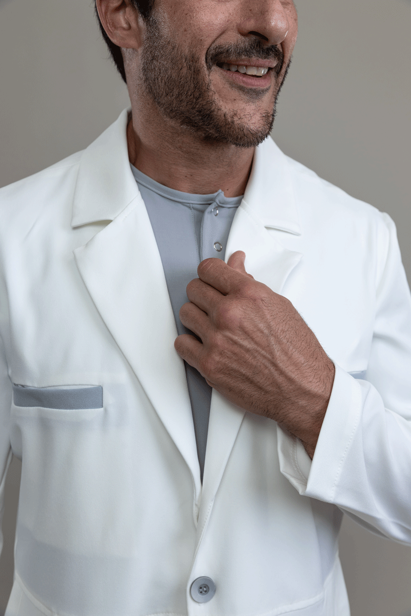 Jaleco Linea ALLOY - Masculino - Branco Soft