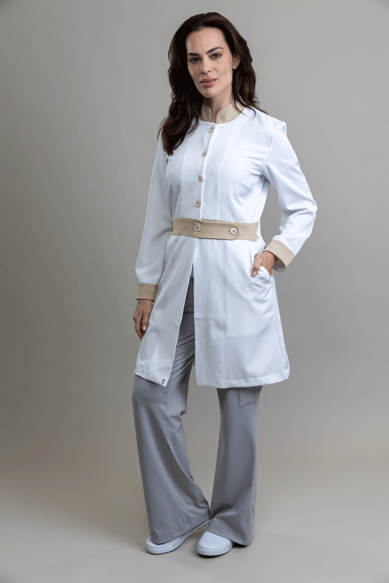 Jaleco Linea CLAY - Feminino - Branco Prime