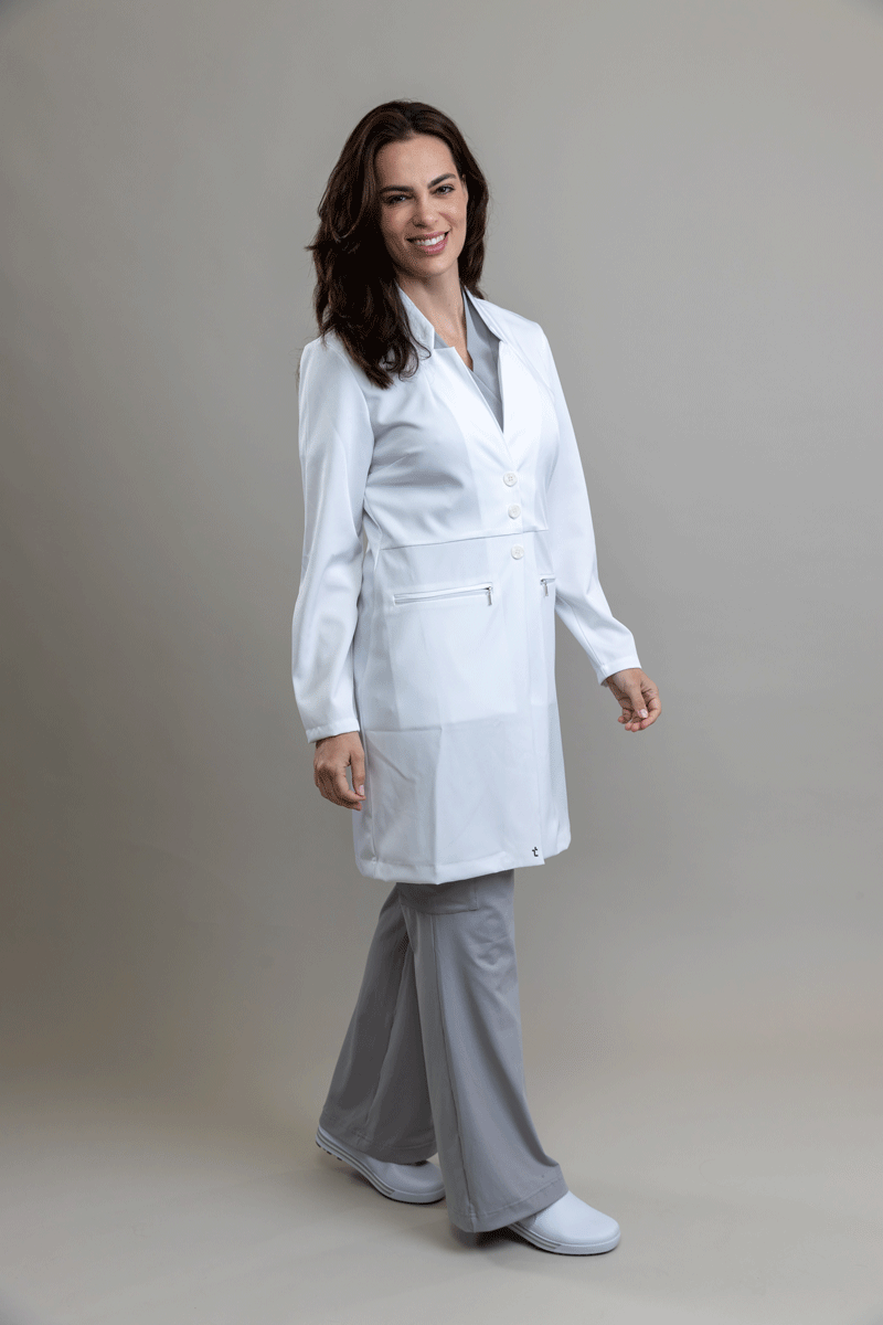Jaleco Linea ZIP - Feminino - Branco Prime