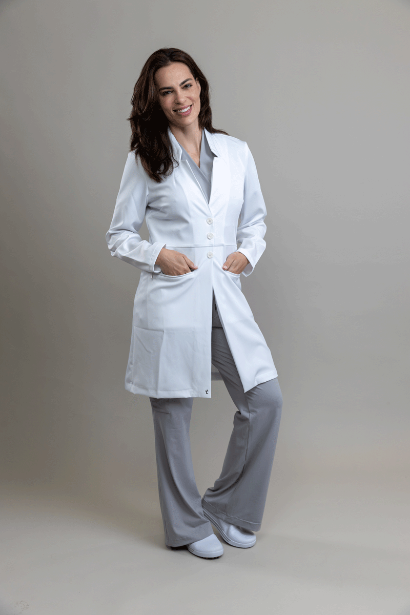 Jaleco Linea ZIP - Feminino - Branco Prime