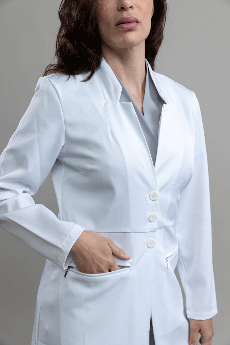 Jaleco Linea ZIP - Feminino - Branco Prime