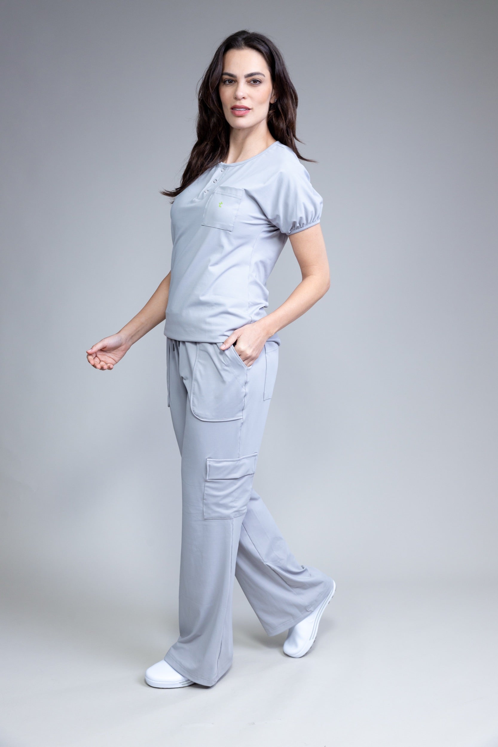 Scrub BioShield LOCK - Feminino - Cinza Tech