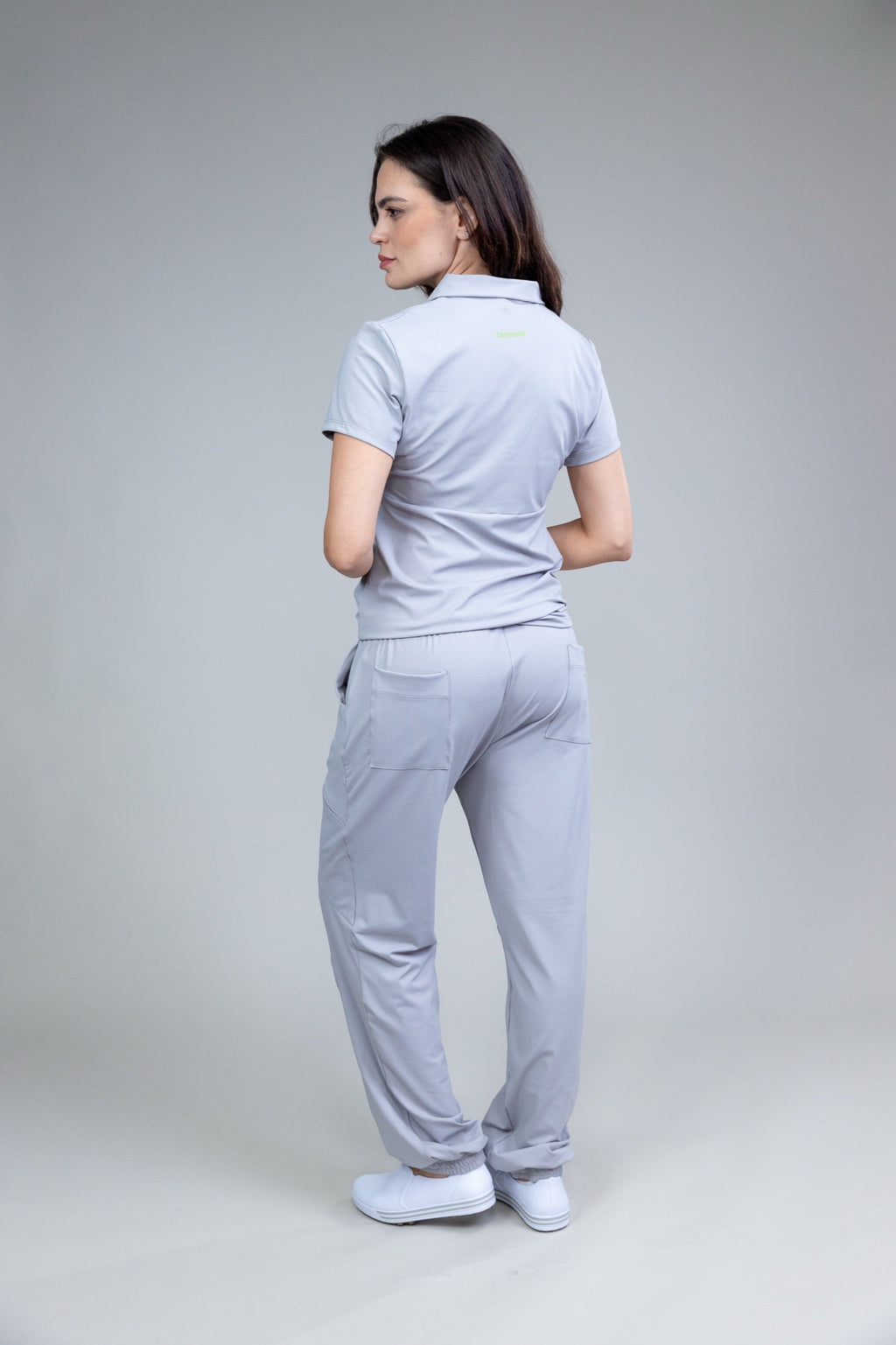 Scrub BioShield ZIP - Feminino - Cinza Tech