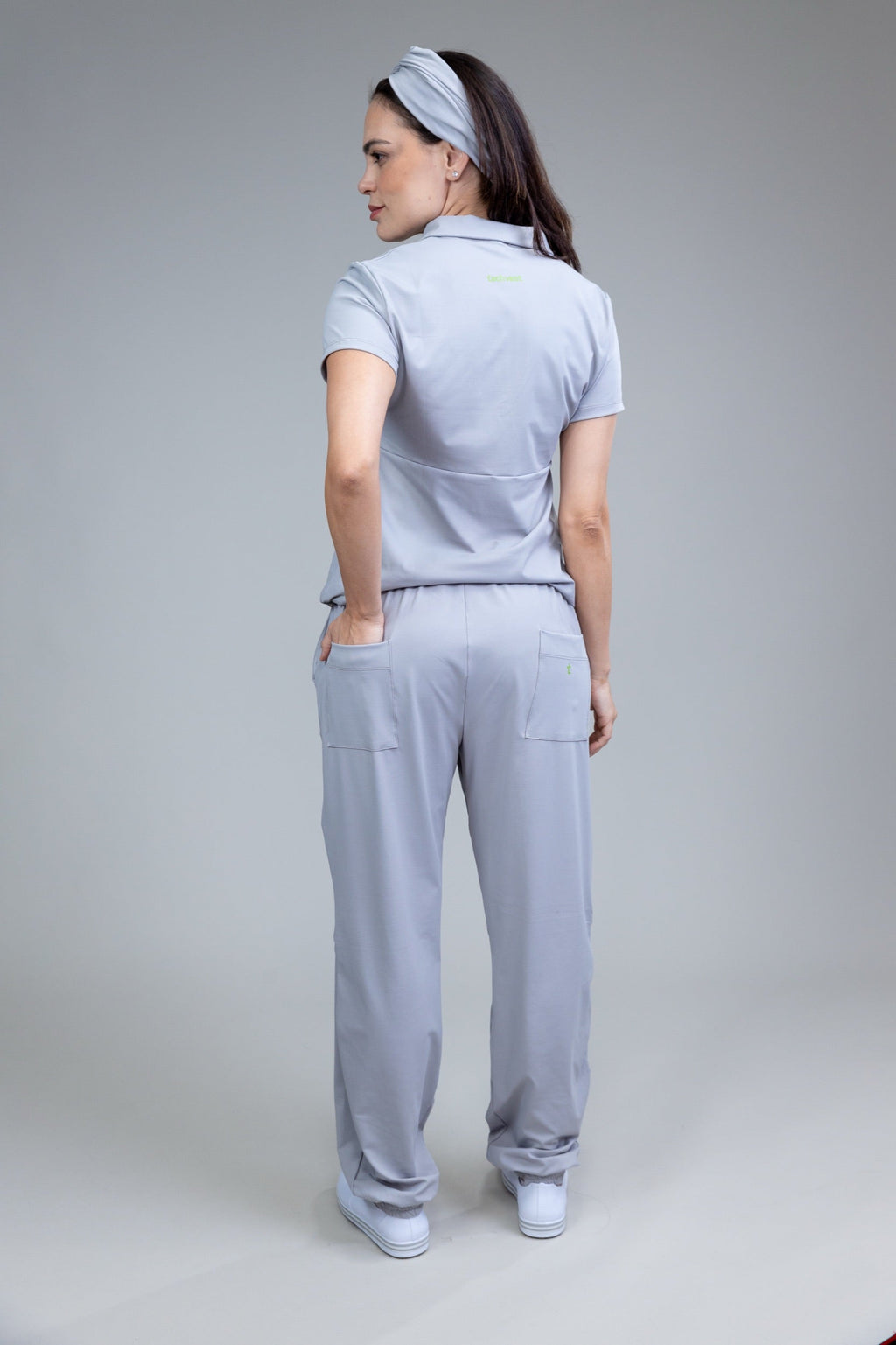 Scrub BioShield ZIP - Feminino - Cinza Tech