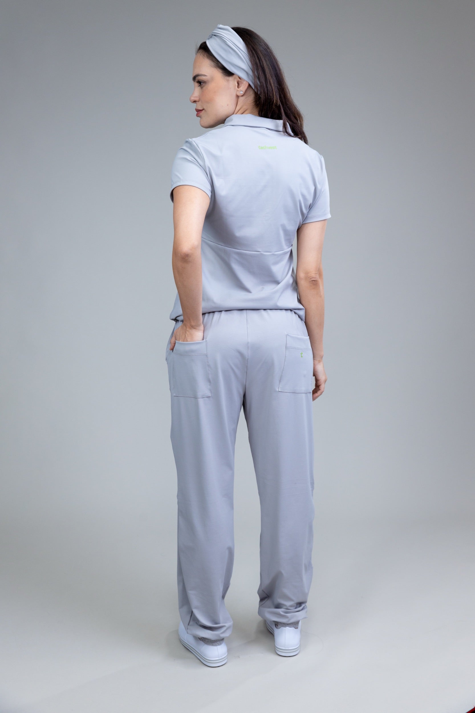 Scrub BioShield ZIP - Feminino - Cinza Tech