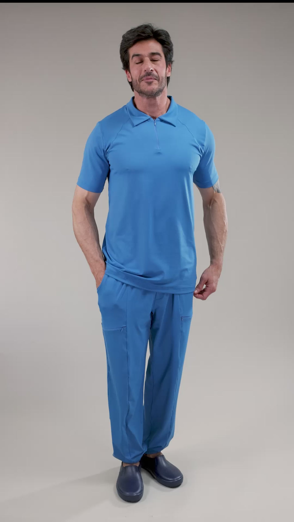 Scrub BioShield ZIP - Masculino - Azul Pulse
