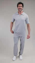 Scrub BioShield ZIP - Masculino - Cinza Tech